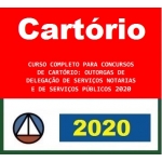Cartórios 2020 - OBJETIVA, SUBJETIVA e ORAL - Outorga de Serviços Notariais (CERS 2020) SERVENTIAS